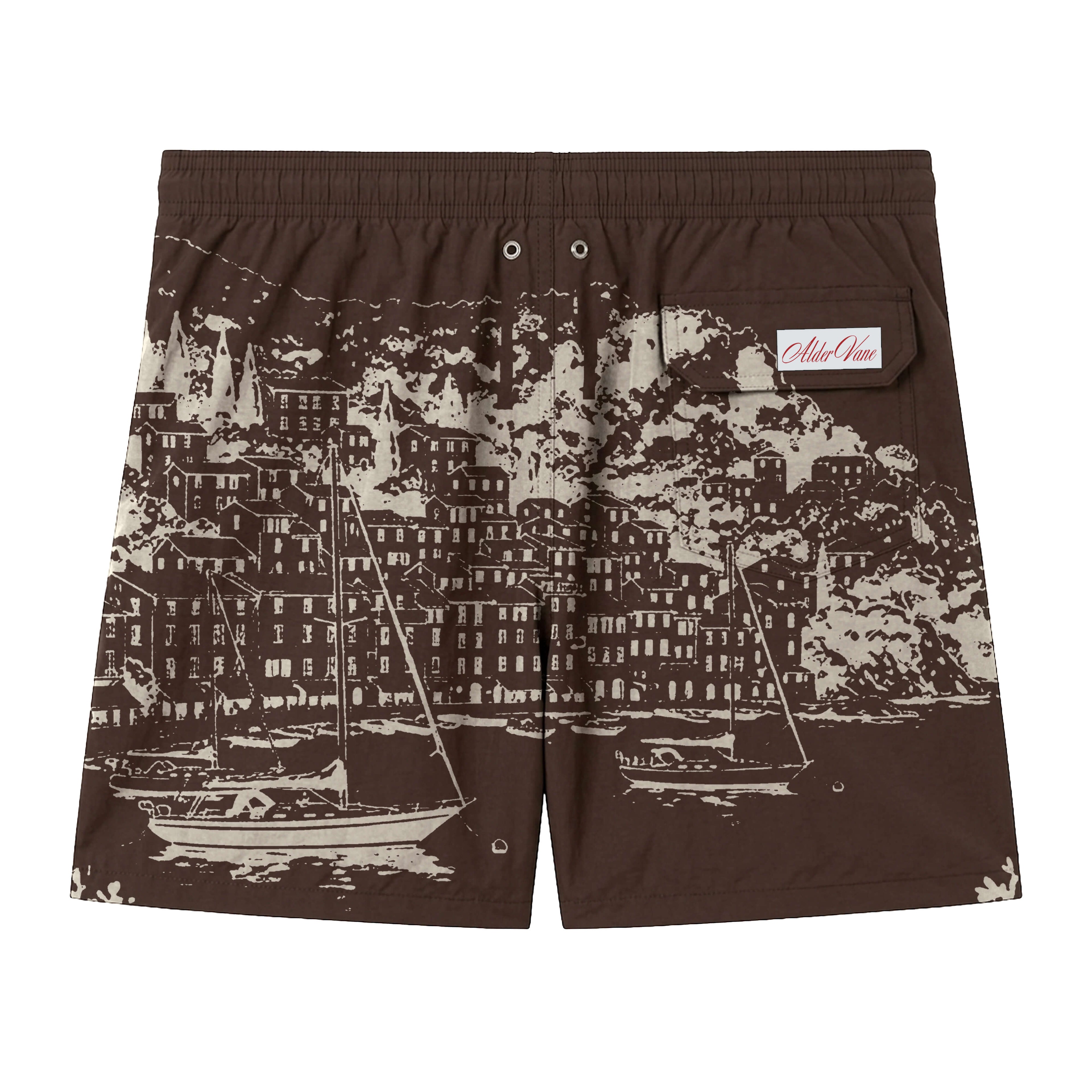Italian Port Swimshort - Chocolate Brown
