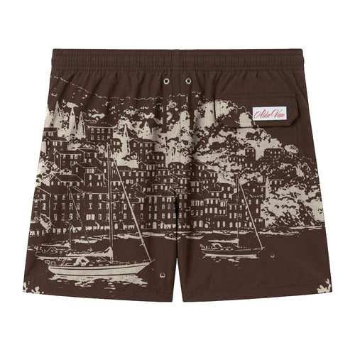 Italian Port Swimshort - Chocolate Brown